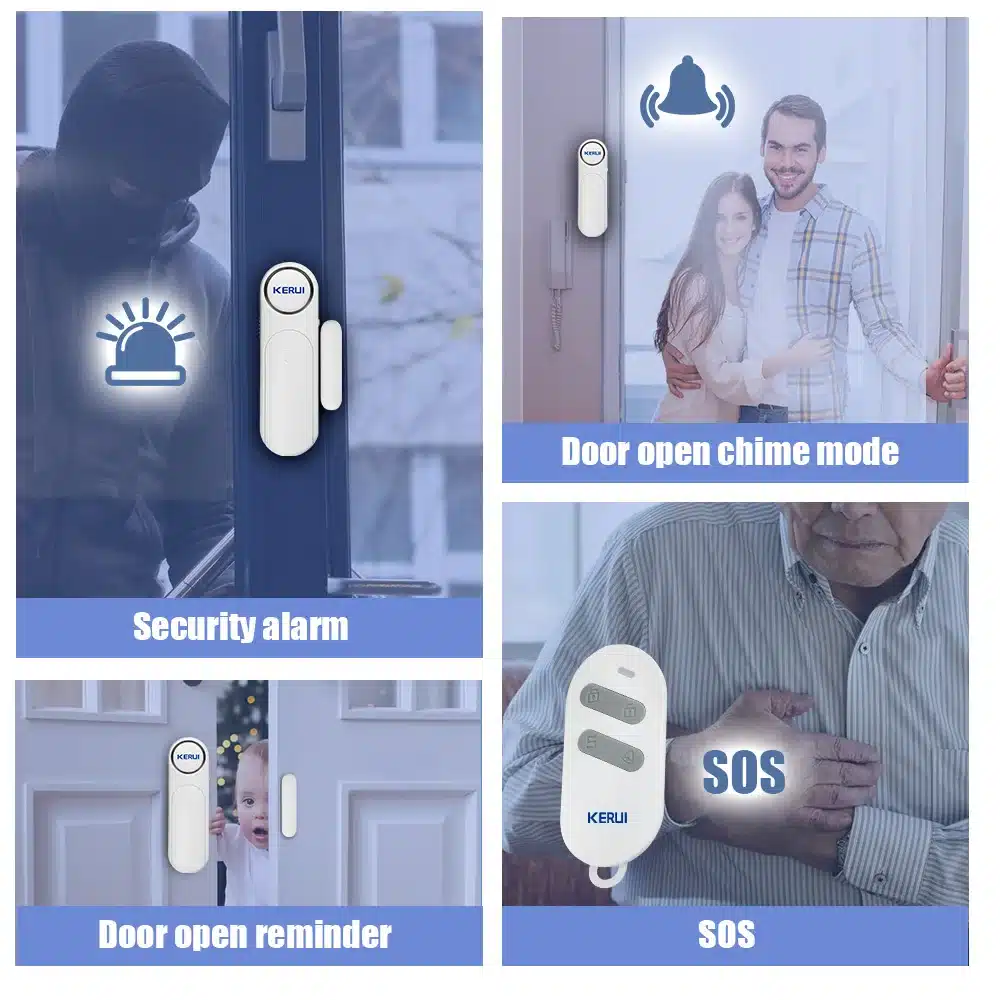 KERUI D121 Wireless Door Window Magnetic Sensor Alarm 120dB Anti-theft 300ft Remote Control Detectors Home Security Alarm System - 画像 (5)
