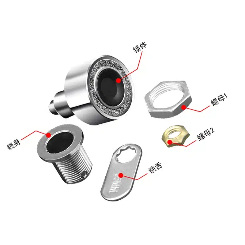 Cabinet Lock Smart Fingerprint Lock Biometric Drawer Lock 30 20 Fingerprints Rechargeable Keyless Electronic Lock - 画像 (2)
