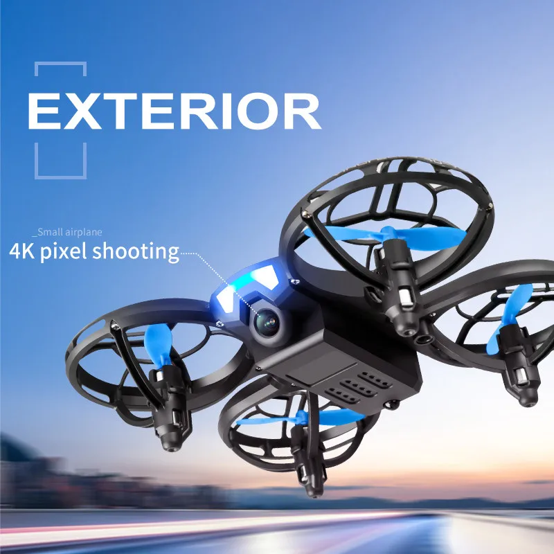 V8 New Mini Drone 4k profession HD 1080P Wide Angle Camera WiFi FPV RC Dron Height Keep Drones Helicopter Kids Toys 4DRC - 画像 (2)