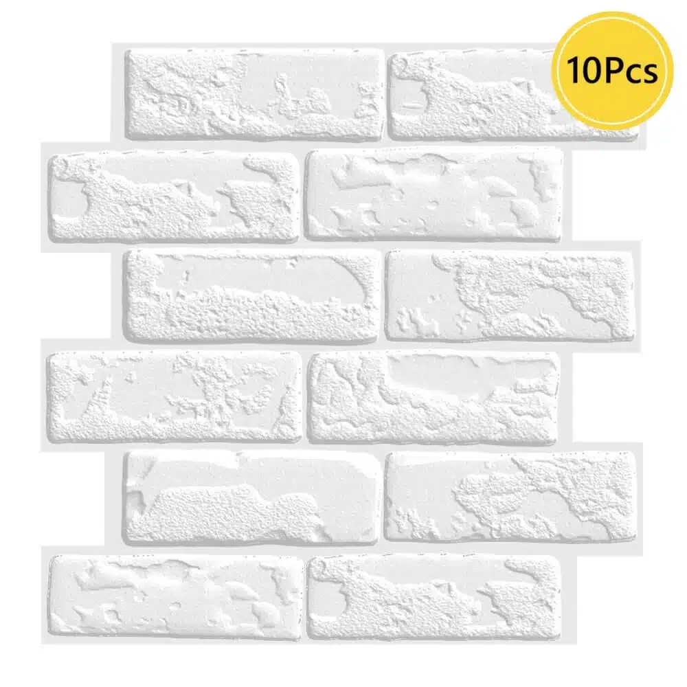 1/10pcs 3D Wall Sticker Self-adhesive Faux Brick Wall Panel Peel and Stick Kitchen Tile Backsplash Bathroom Wall Tile Sticker - 画像 (7)