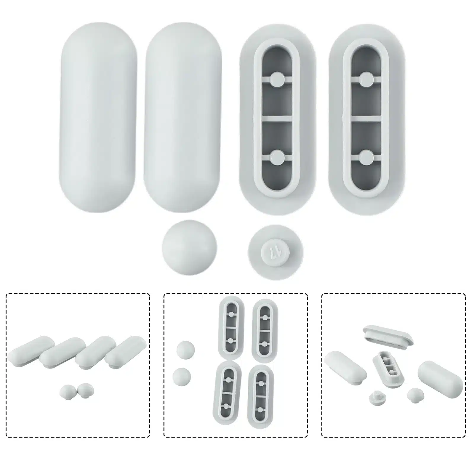 4pcs Anti-slip Toilet Seat Cushions Rubber Pad Buffers Pack-white Stop Bumper Shock Absorber For Pads Accessories Parts - 画像 (5)