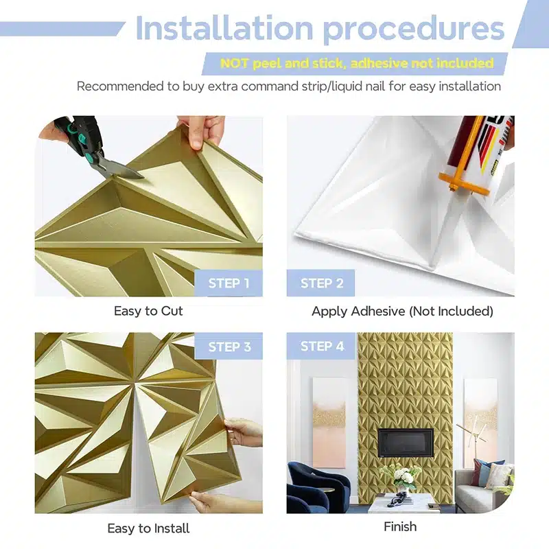 house wall renovation stereo Esports Games 3D wall panel non-self-adhesive wall sticker art tile wallpaper room bathroom ceiling - 画像 (4)