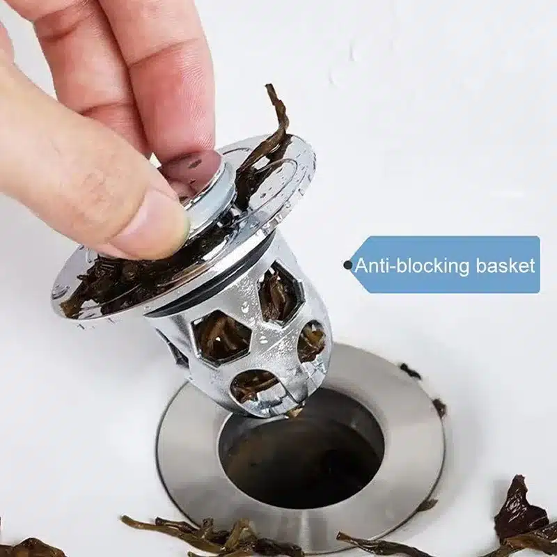 Copper Pop-Up Bounce Core Aperture 34-40mm Basin Drain Filter Hair Catcher Sink Strainer Bathtub Stopper Bath Plug Bathroom Tool - 画像 (2)