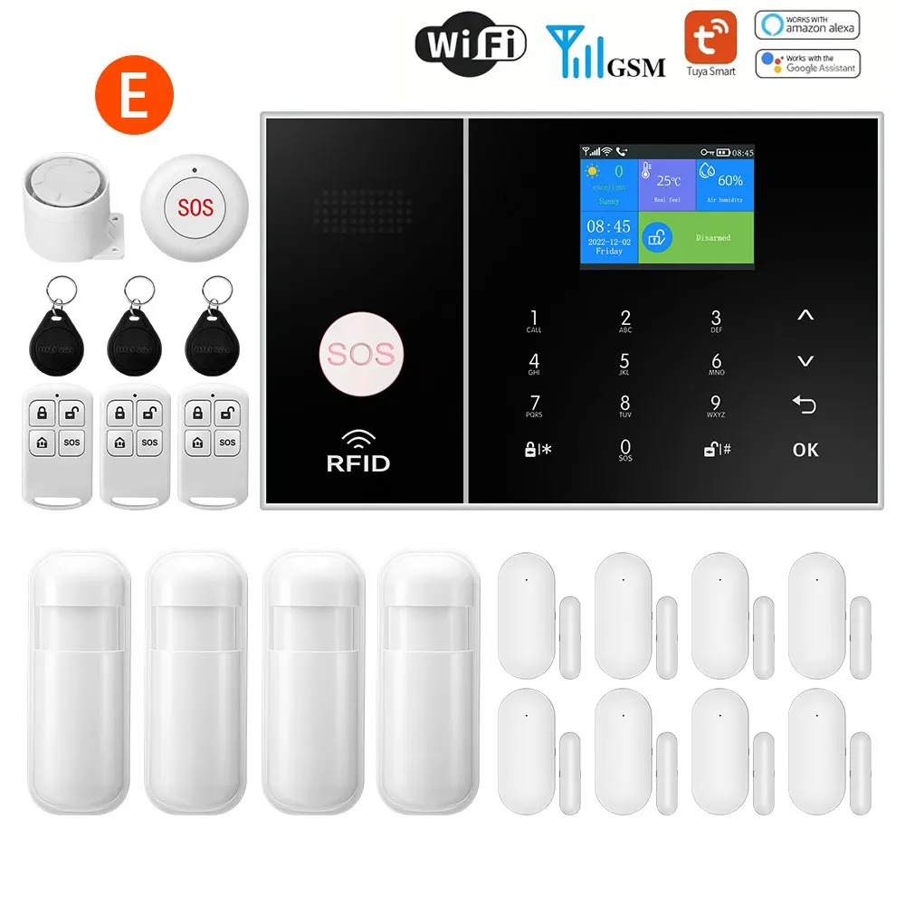 Home Security Tuya Home Alarm Wireless Smart System 2G GSM Wifi Home Child Safety protection Anti-theft Camera automation - 画像 (22)