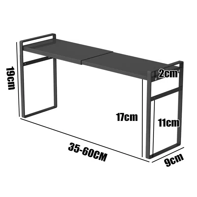 Retractable Kitchen Cabinet Storage Shelf Organizer Rack for Kitchen Bathroom Pantry Spice Cupboard Home Storage Shelf - 画像 (7)