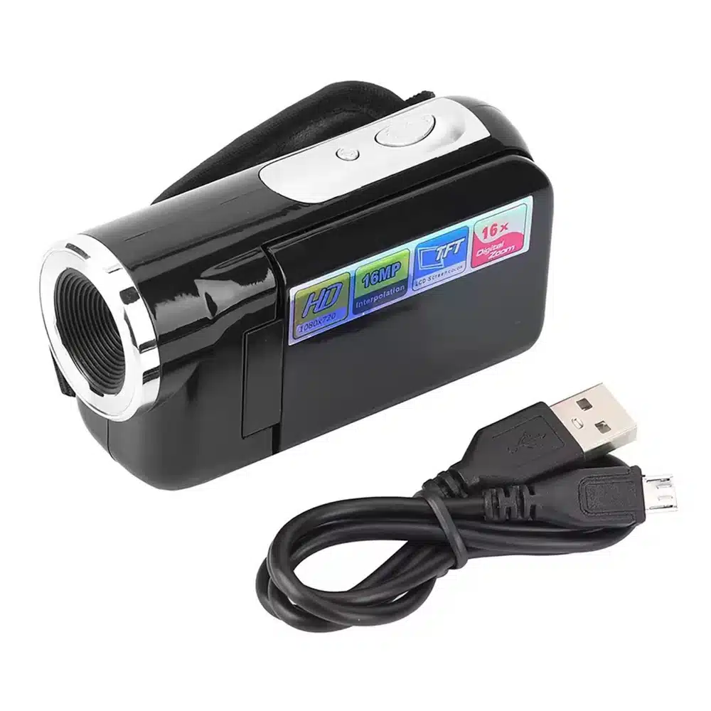 1080P 16MP Digital Camera 2.4 Inch Rotatable Screen Camcorder 16X Zoom HD Video Recorder - 画像 (7)