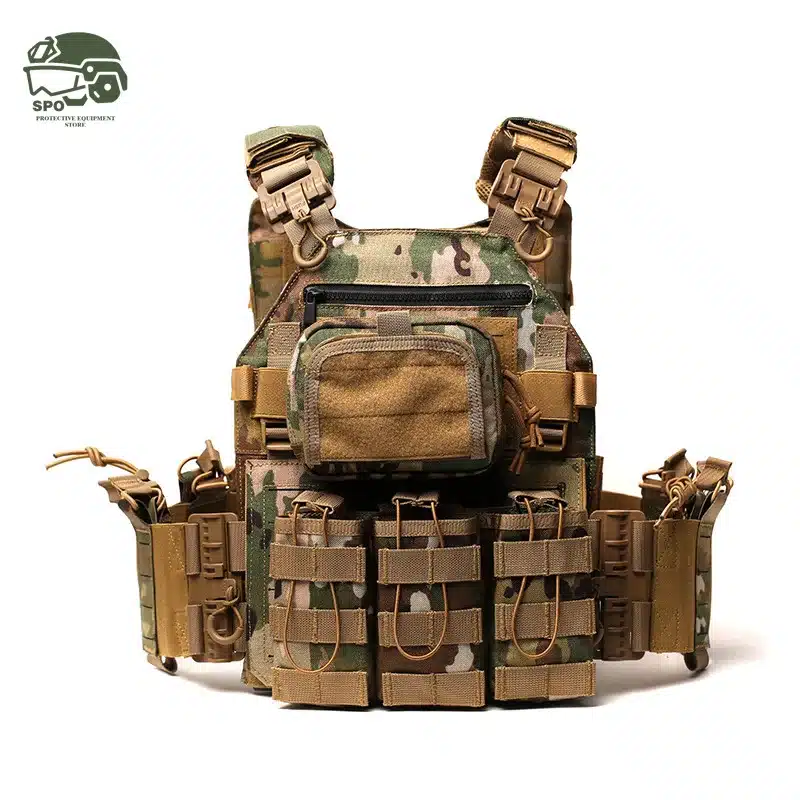Spo Tactical Quick Release Modular Tactical Vest Personal Defense Laser Cutting Molle System Bulletproof Protection Body Armor - 画像 (2)