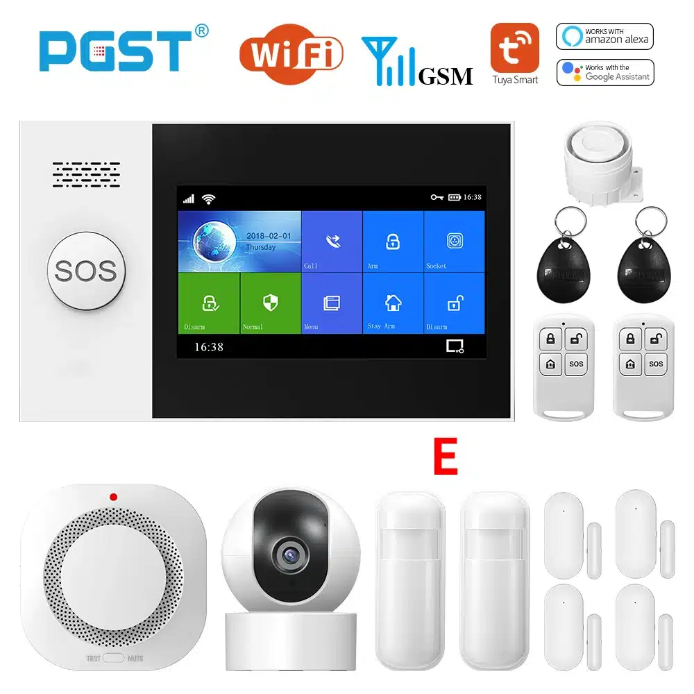 PGST PG-107 Tuya Wireless Home WIFI GSM Home Security With Motion Detector Sensor Burglar Alarm System APP Control Support Alexa - 画像 (11)