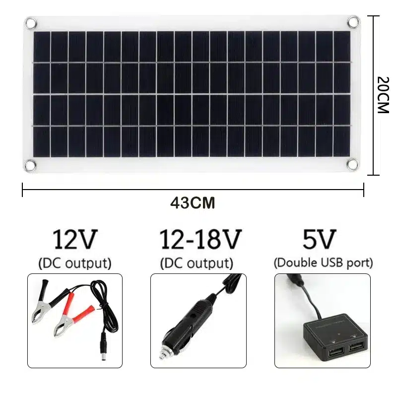 1000W Solar Panel 12V Solar Cell With 60A 100A Controller Solar Charge for Phone RV Car MP3 PAD Charger Outdoor Battery Supply - 画像 (3)