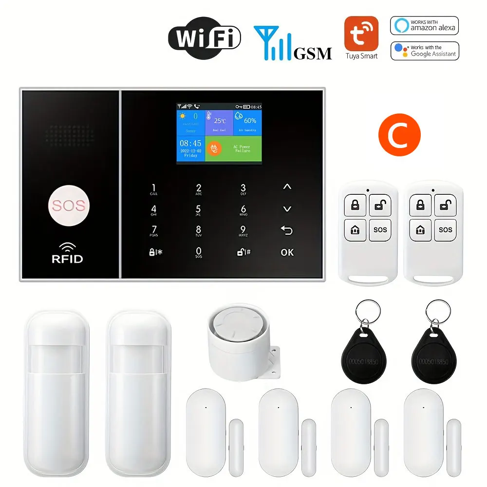 Home Security Tuya Home Alarm Wireless Smart System 2G GSM Wifi Home Child Safety protection Anti-theft Camera automation - 画像 (20)
