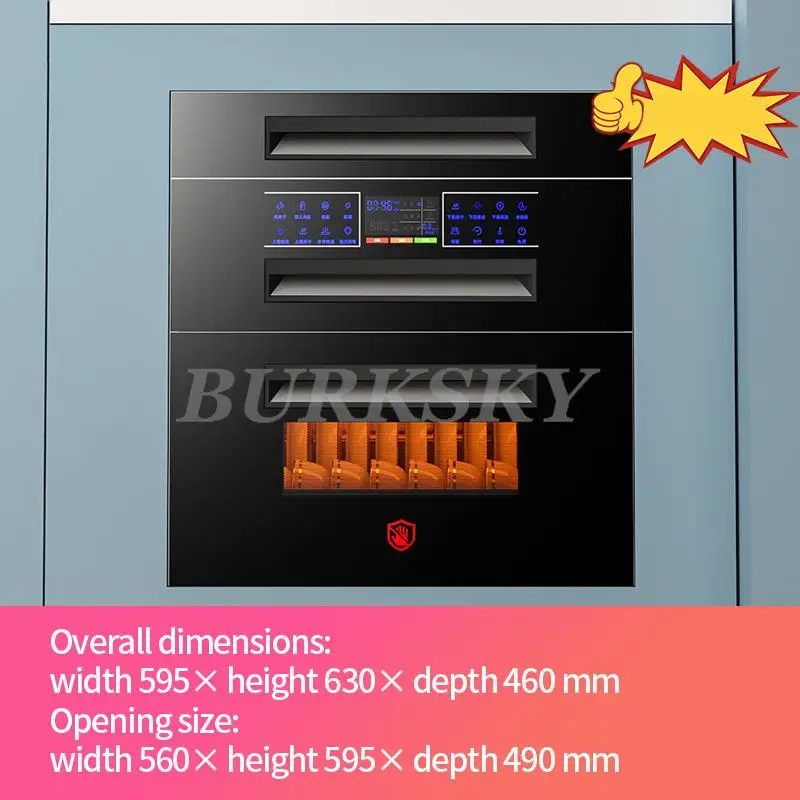 Kitchen Storage Supplies Built-in Disinfection Kitchen Cabinet And Storage 120L Capacity High Temperature Disinfection Cupboard - 画像 (9)