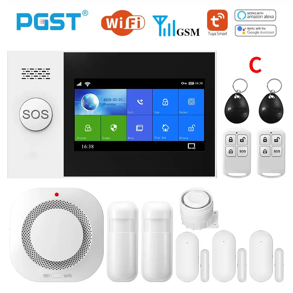 PGST PG-107 Tuya Wireless Home WIFI GSM Home Security With Motion Detector Sensor Burglar Alarm System APP Control Support Alexa - 画像 (7)
