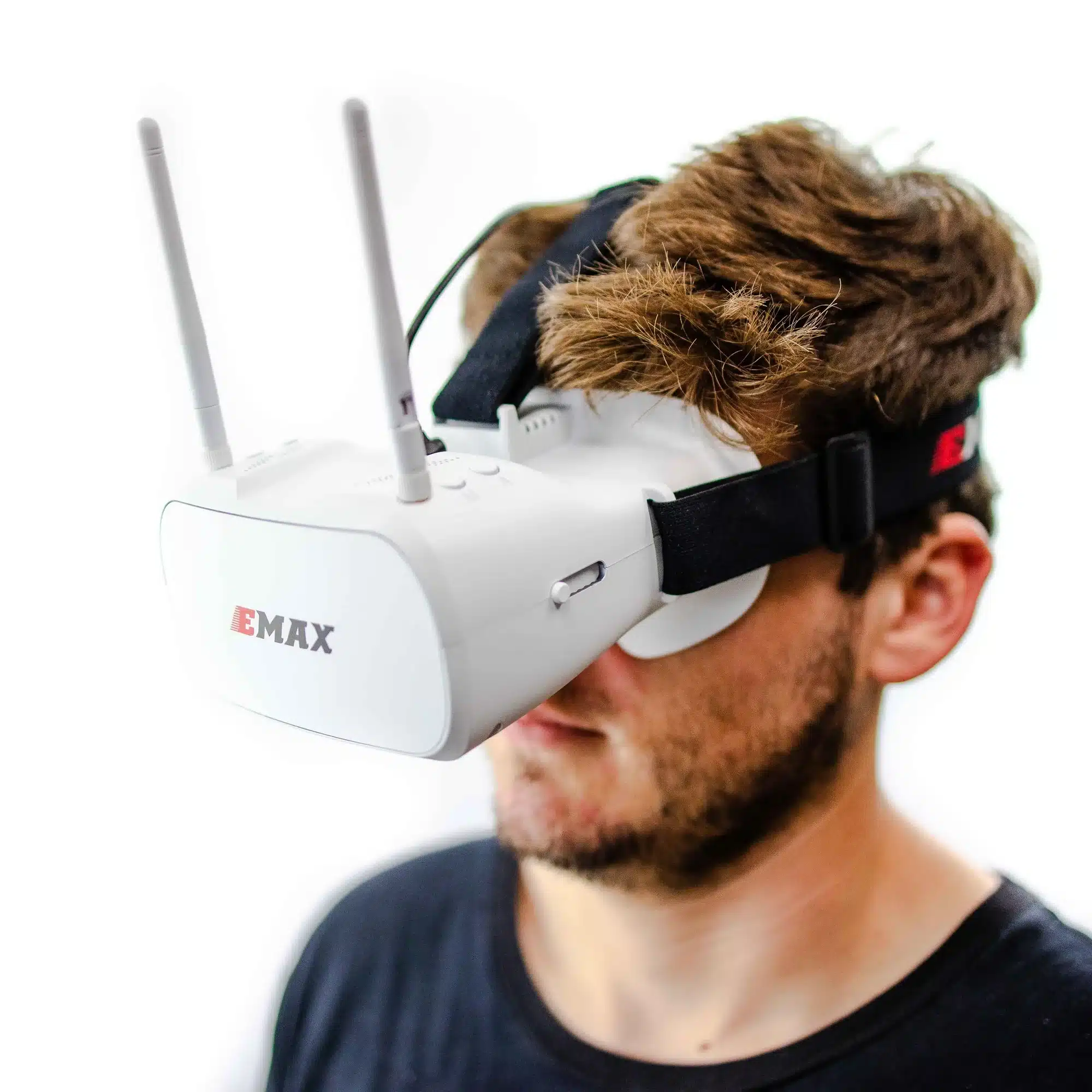 Official Emax 5.8G 48CH Diversity FPV Goggles 4.3 Inches 480*320 Video Headset With Dual Antennas for all transmit analog image - 画像 (4)