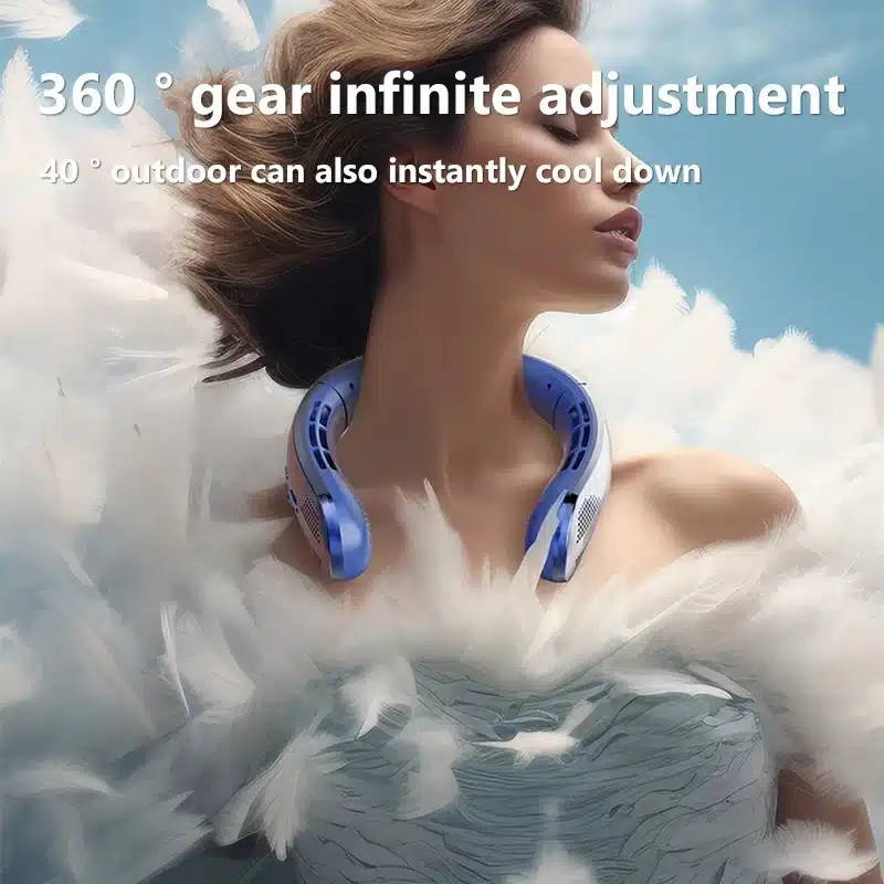 Xiaomi 8000mAh USB Hanging Neck Fan Portable Bladeless Mini Rechargeable Mute LED Digital Display Electric Air Cooler Handheld - 画像 (3)