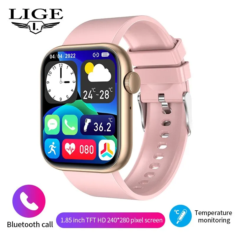 LIGE Smart Watch For Women Full Touch Screen Bluetooth Call Waterproof Watches Sport Fitness Tracker Smartwatch Lady Reloj Mujer - 画像 (11)