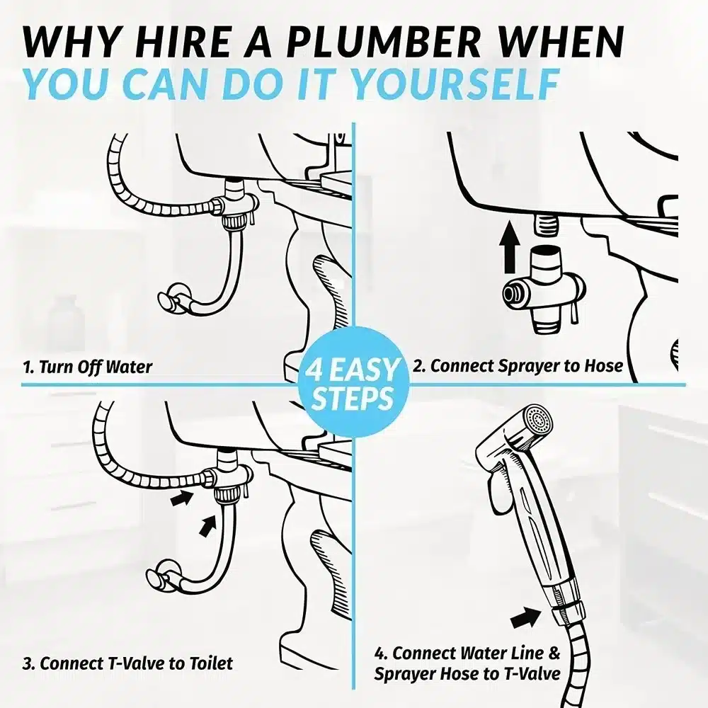 Handheld Toilet Bidet Faucet Sprayer Stainless Steel Bathroom Bidet Spraye Set Hand Sprayer Shower Head Self Cleaning No Punch - 画像 (5)