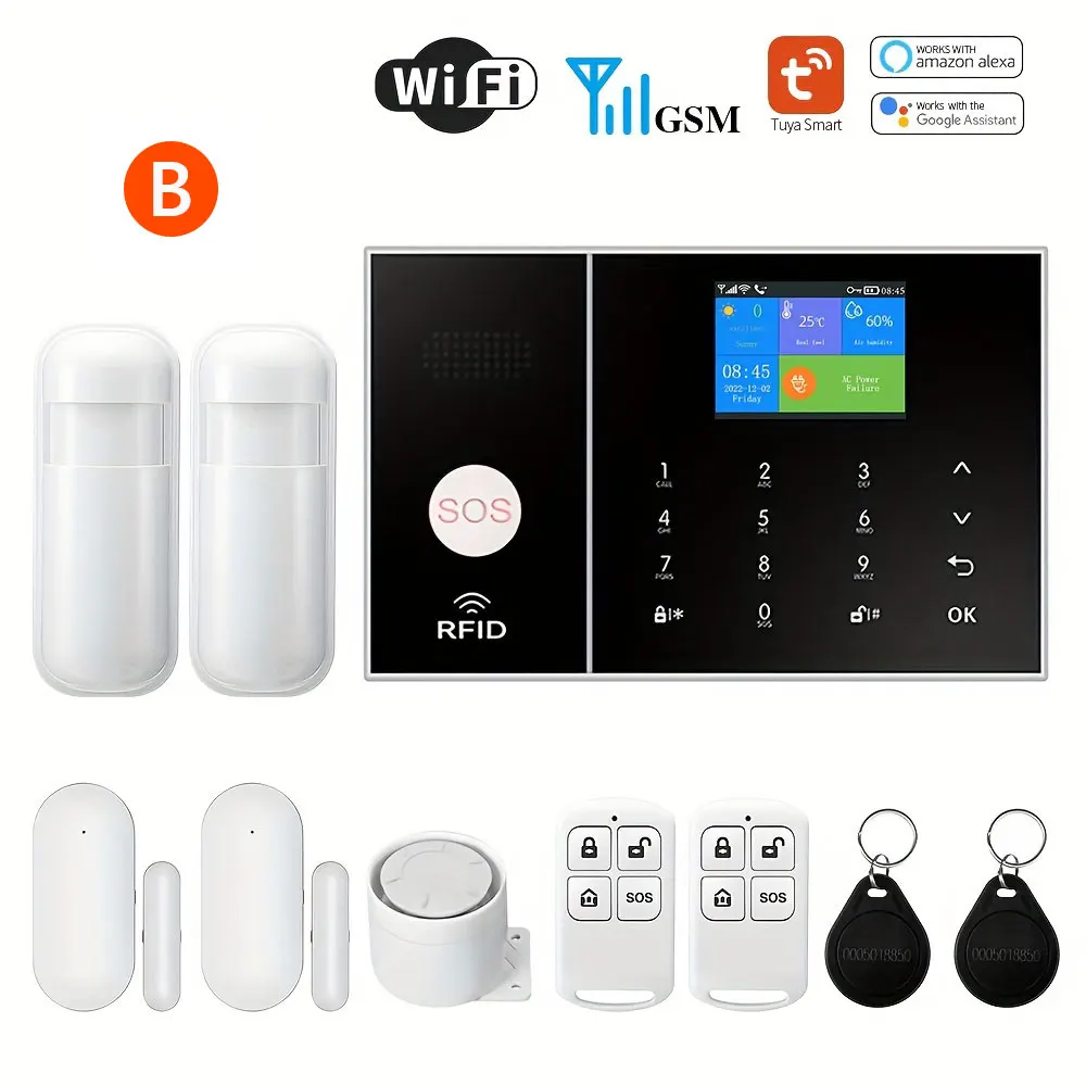 Home Security Tuya Home Alarm Wireless Smart System 2G GSM Wifi Home Child Safety protection Anti-theft Camera automation - 画像 (19)