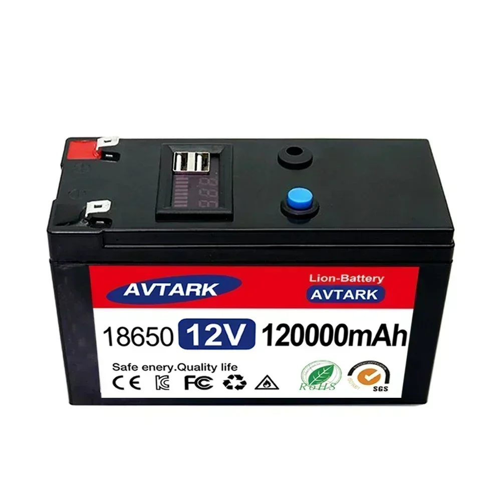 NEW 12V Battery 120Ah 18650 lithium battery pack Rechargeable battery for solar energy electric vehicle battery+12.6v3A charger - 画像 (4)