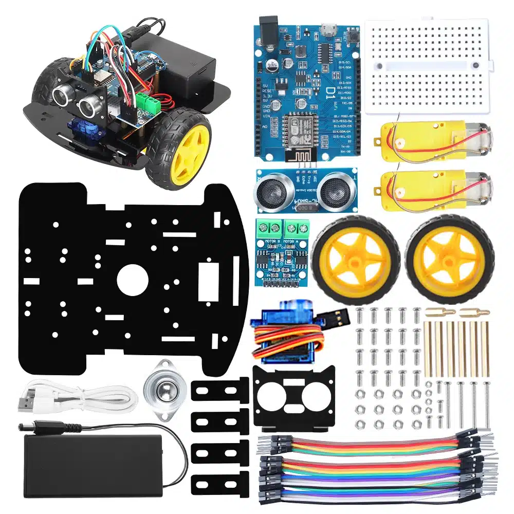 ESP8266 Wifi 2WD Smart Robot Car Kit for Arduino Programming Design Complete Automation Robot Electronic Kit Educational Robot - 画像 (7)