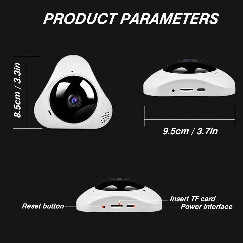 2MP 1080P Yoosee APP 360Degree Panoramic View VR IP Camera IR Night Vision Motion Detection CCTV Baby Monitor - 画像 (5)