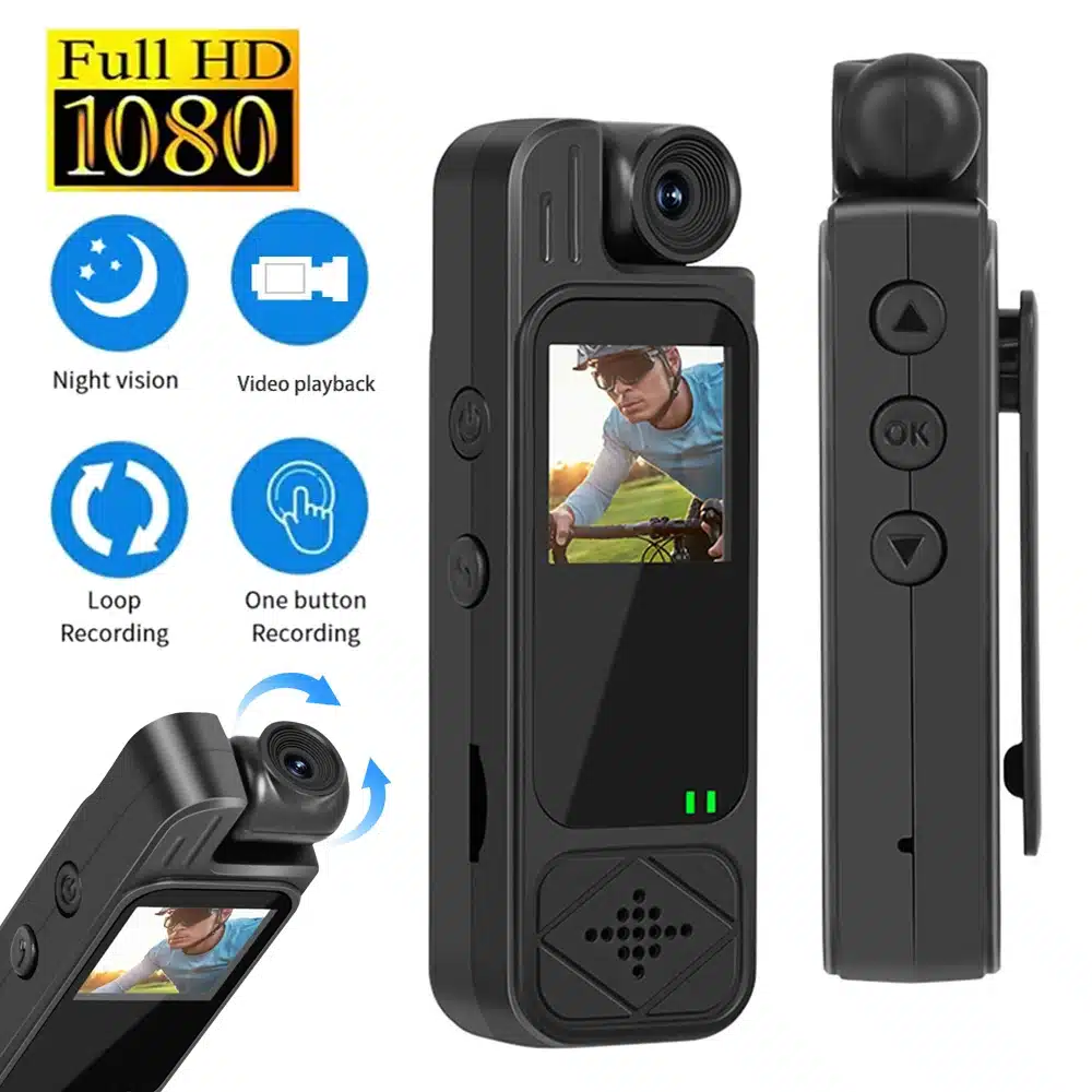 Portable HD 1080P Mini Camera Digital Video Recorder Worn Police Small Body Cam Infrared Night Vision Sports DV Camcorders - 画像 (2)