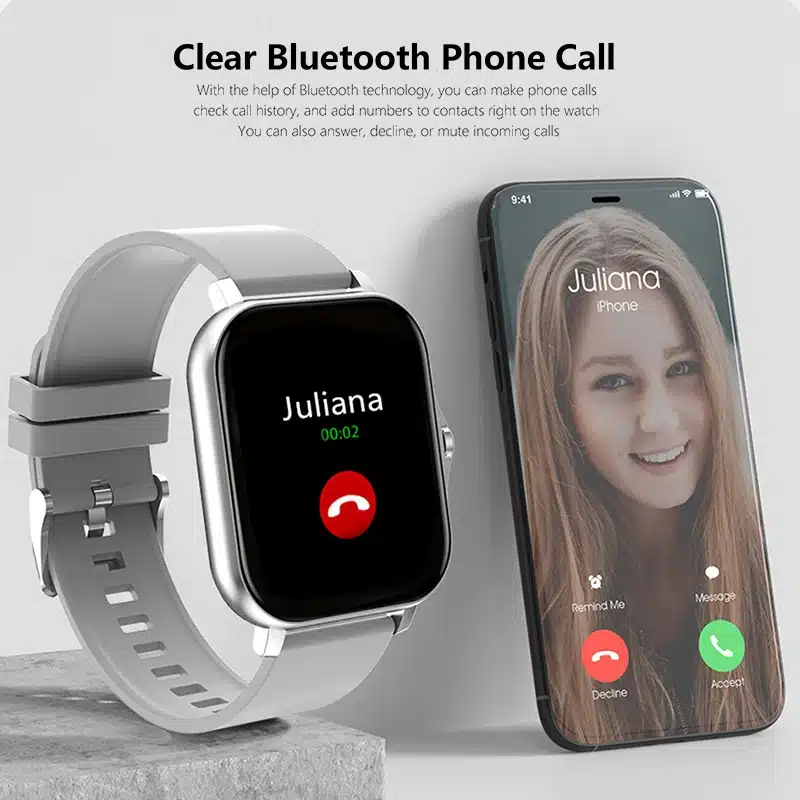 1.83'' Sports Smart Watch Fitness Clock Health Monitor Waterproof Smartwatch Wireless Call Watches for Men Women IOS Xiaomi 2025 - 画像 (3)