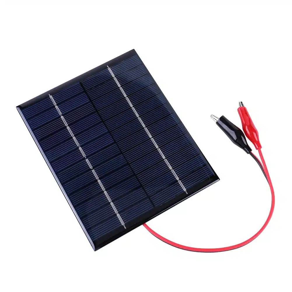 5W 12V Solar Cell Waterproof Solar Charging Panel DIY Polysilicon Solar Epoxy Cell Charger for Lamp Fan Pump for Outdoor Camping - 画像 (2)