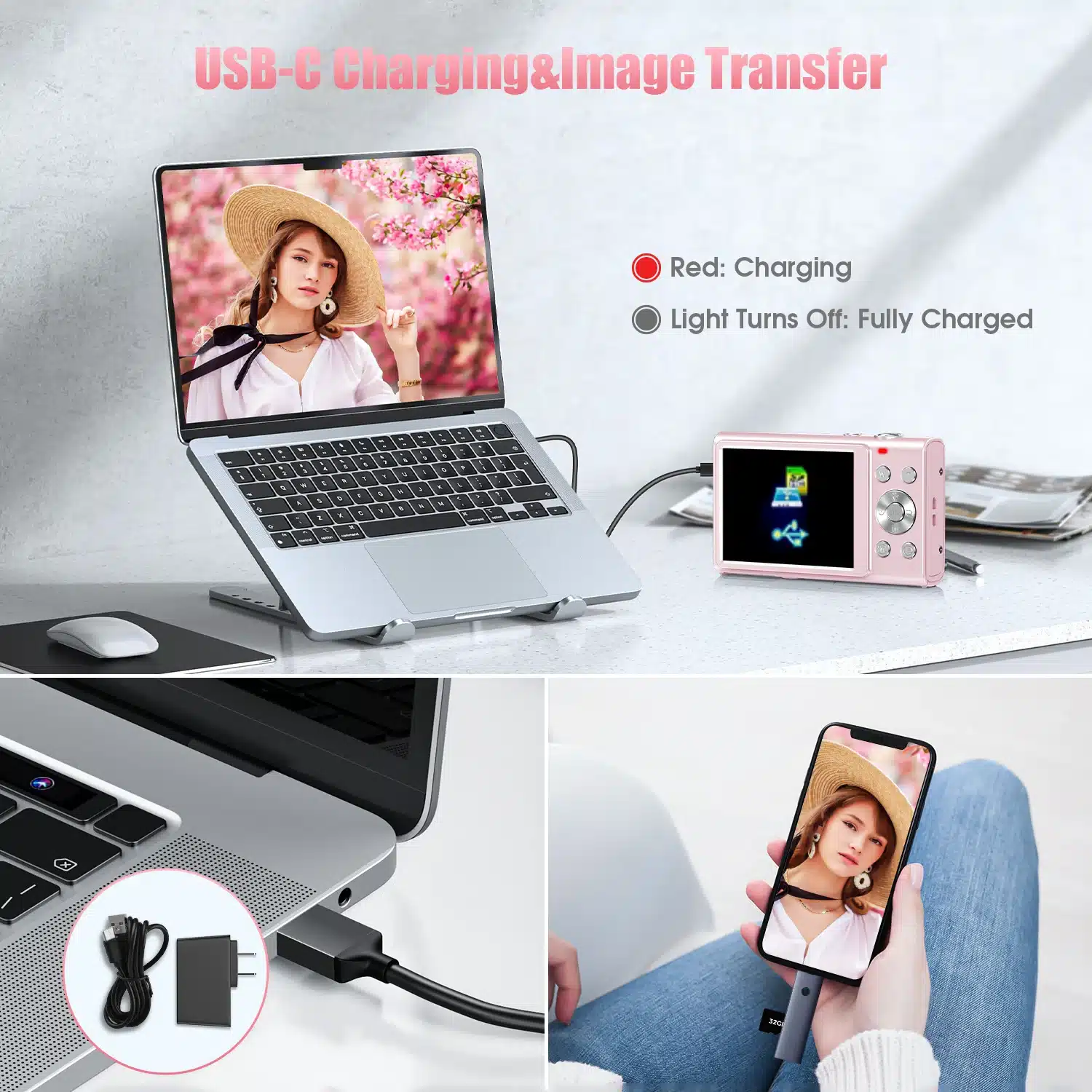 4K Digital Camera Autofocus Vlogging Camera HD 48MP with 2.8" Large Screen Camcorder Camera for Photography for Kid Adult - 画像 (6)