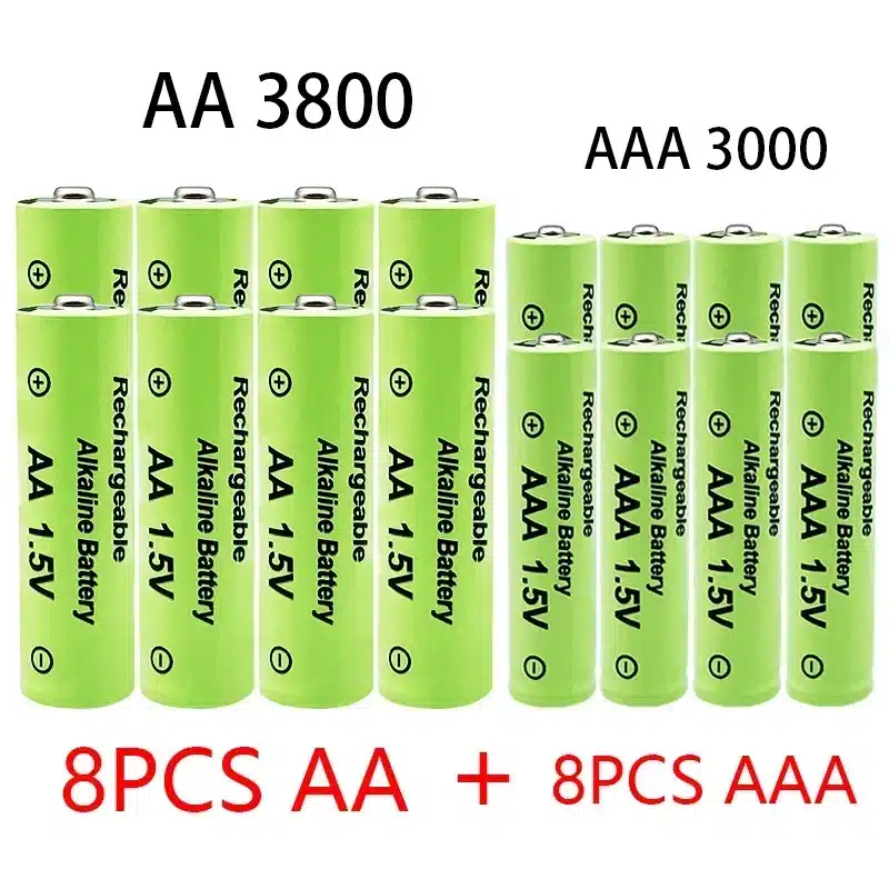 1.5V AA + AAA NI MH Rechargeable AA Battery AAA Alkaline 3800-3000mah For Torch Toys Clock MP3 Player Replace Ni-Mh Battery - 画像 (4)