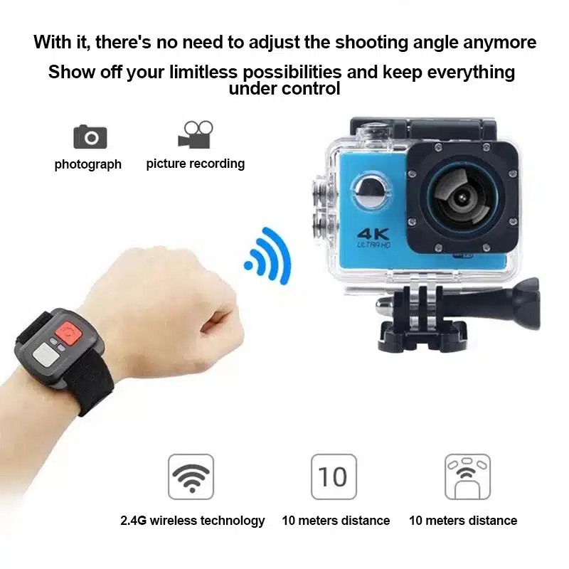 Ultra HD 4K Action Camera 1080P/30FPS 2.0 inch Screen WiFi Remote Control Mini Cameras Waterproof DV Helmet Go Sport Camera Pro - 画像 (5)