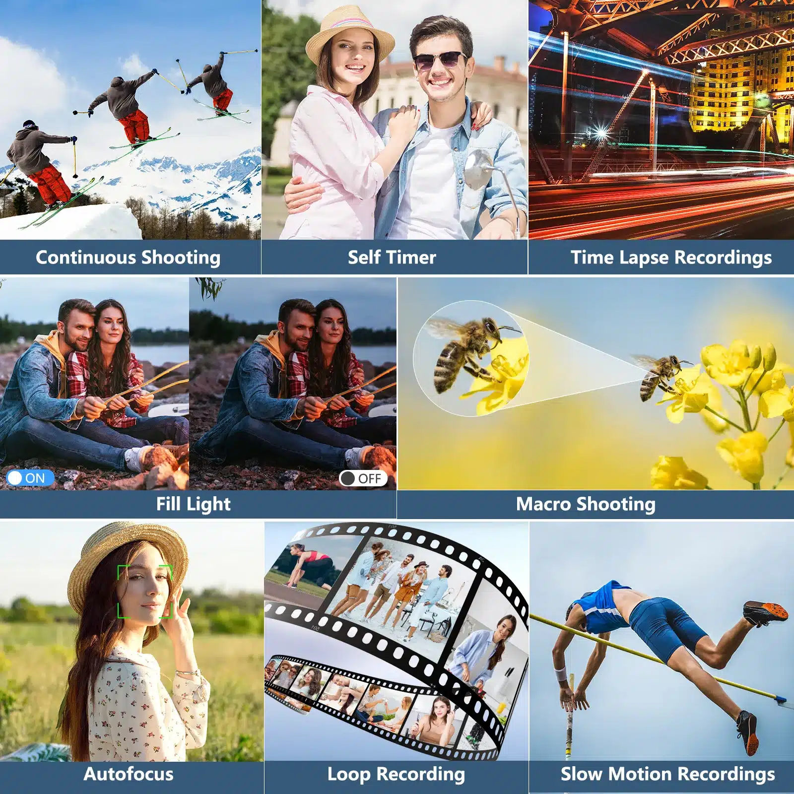 4K compact digital photography camera, 18x digital zoom, vintage vlog video recorder for YouTube, 180° flip screen, WiFi webcam - 画像 (4)