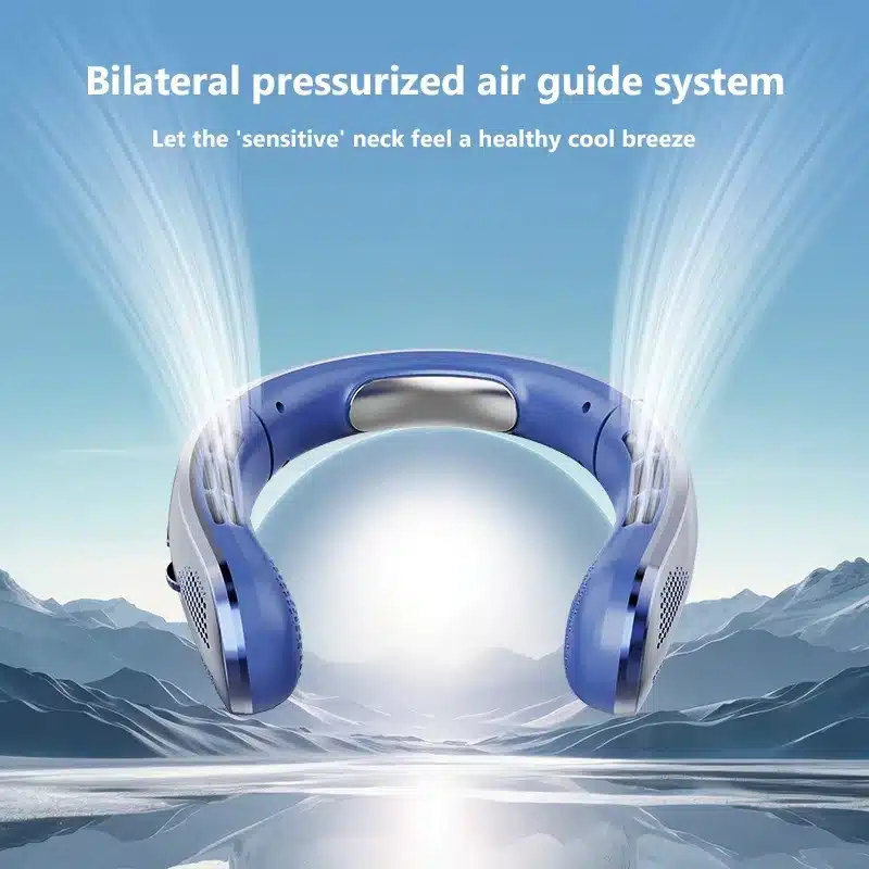 Xiaomi 8000mAh USB Hanging Neck Fan Portable Bladeless Mini Rechargeable Mute LED Digital Display Electric Air Cooler Handheld - 画像 (2)