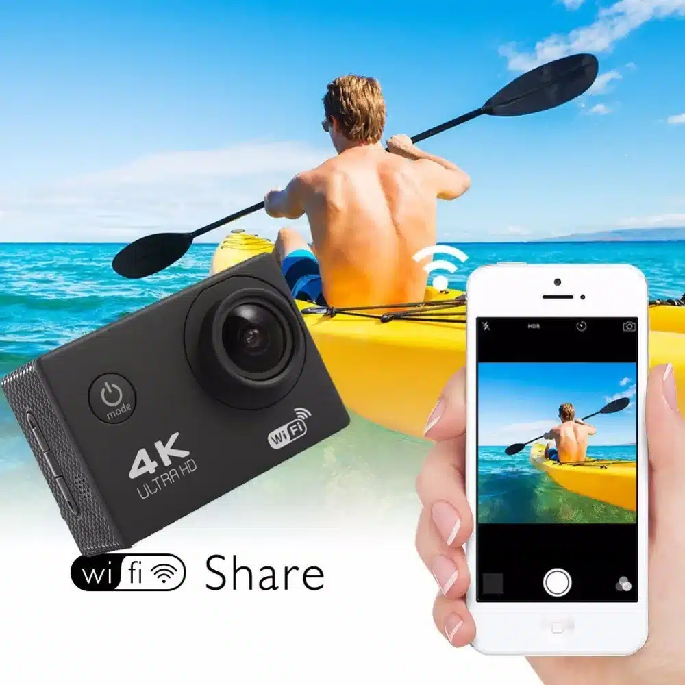 Action Camera 4K WiFi 2.0-inch Screen Waterproof 170D Underwater sports video cameras for motorcycle helmet Outdoor Sport Cam - 画像 (3)