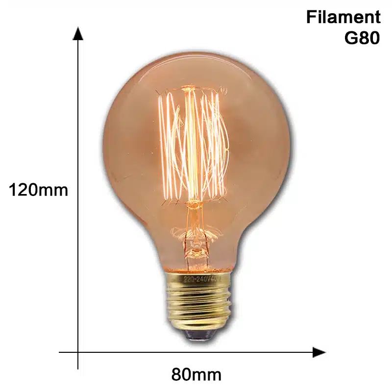 Retro Edison Bulb Lamps E27 40W 220V 110V Bedroom Industrial Loft Vintage Light Bulb For Home Decor T45 A19 ST64 G80 G95 Lamp - 画像 (15)