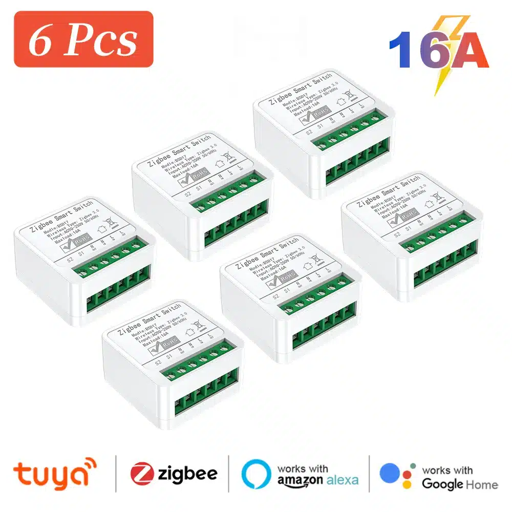 Zigbee3.0 Mini Light Smart DIY Switch 2Way 16A Module Control Smart Relay Automation Breaker Works With Google Home Zigbee2MQTT - 画像 (12)