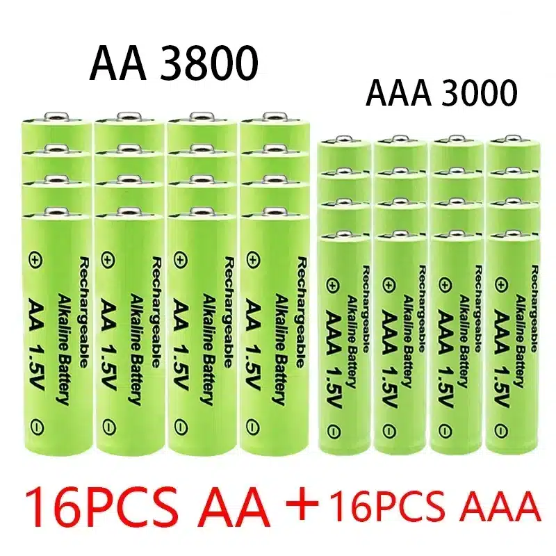 1.5V AA + AAA NI MH Rechargeable AA Battery AAA Alkaline 3800-3000mah For Torch Toys Clock MP3 Player Replace Ni-Mh Battery - 画像 (2)