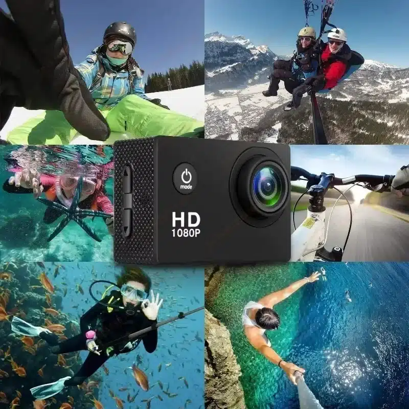 1080P HD Waterproof 30m Sports Action Camera Bicycle Motorcycle Helmet Sking Jumping Diving Video Recorder Multi-color Kameras - 画像 (4)