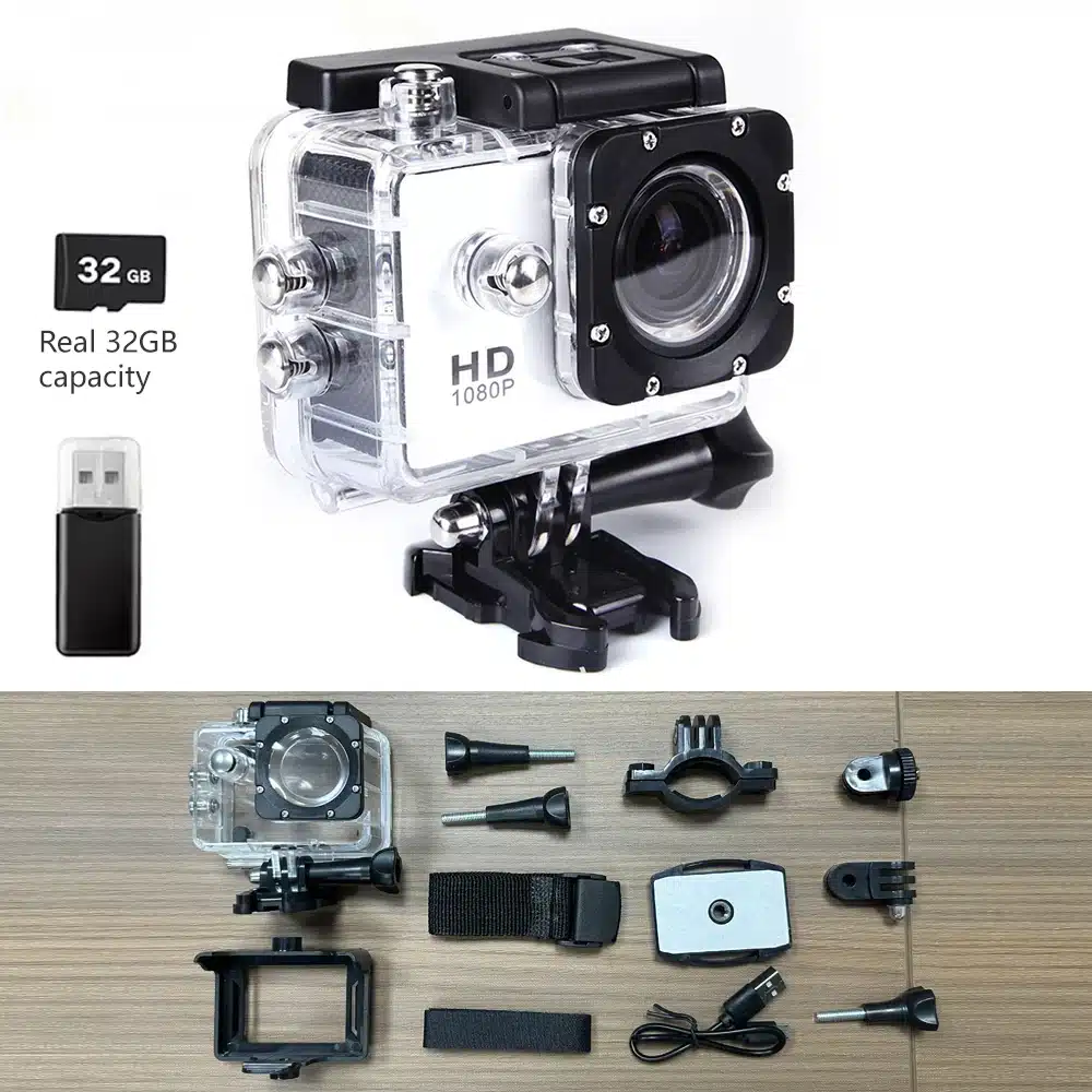 Underwater Waterproof Sports Camera Multifunctional Outdoor Riding Sports DV Skiing Diving Action Camera Video Camera For Helmet - 画像 (18)