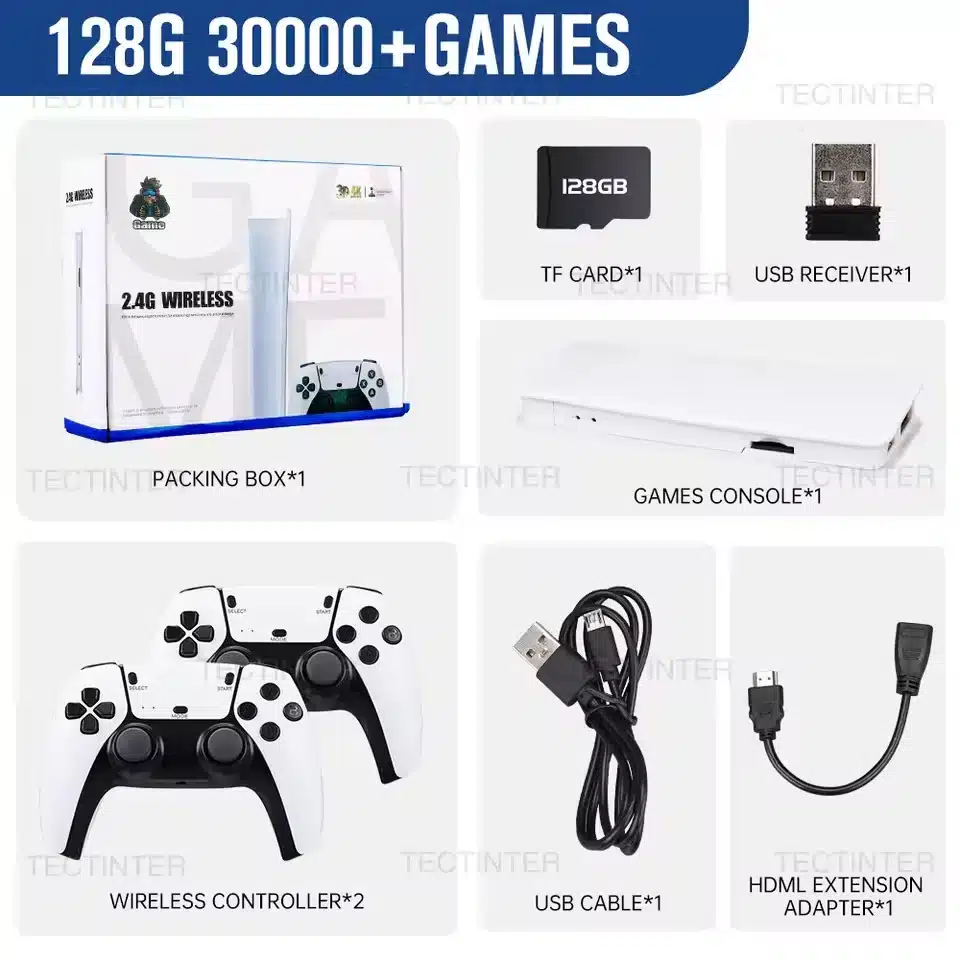 M15 4K Game Stick Mini TV Retro Video Game Console Wireless Gamepads Controller Handheld Game 128G 30000+ Games HD Output - 画像 (7)
