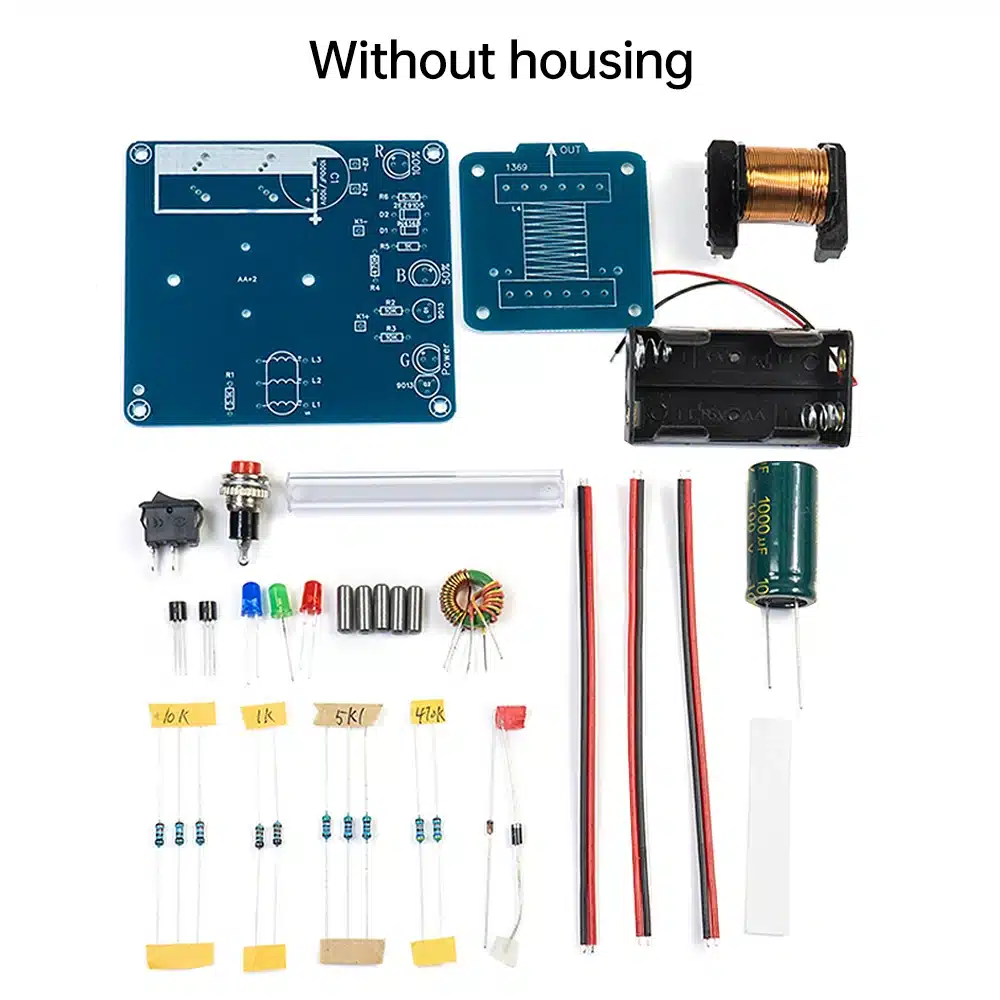DIY Electronics Kit Electric Magnetic Transmitter Shooting Game Mini Voltage Converter Module Soldering Kits for Welding Learn - 画像 (7)