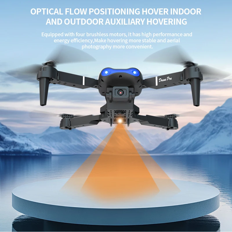 New E99 Pro Drone 8k HD Dual Camera High Hold Mode Foldable Mini WIFI Aerial Photography RC Quadcopter Toys Helicopter Dron Gift - 画像 (6)