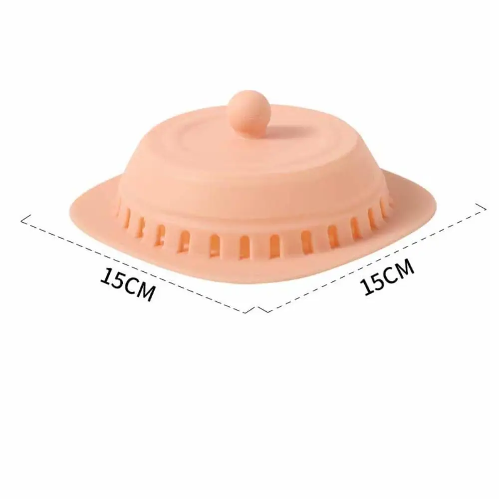 Silicone Floor Drain Cover Durable Anti-odor Press Type Hair Catcher Stopper Strainer Bathroom Accessories - 画像 (9)