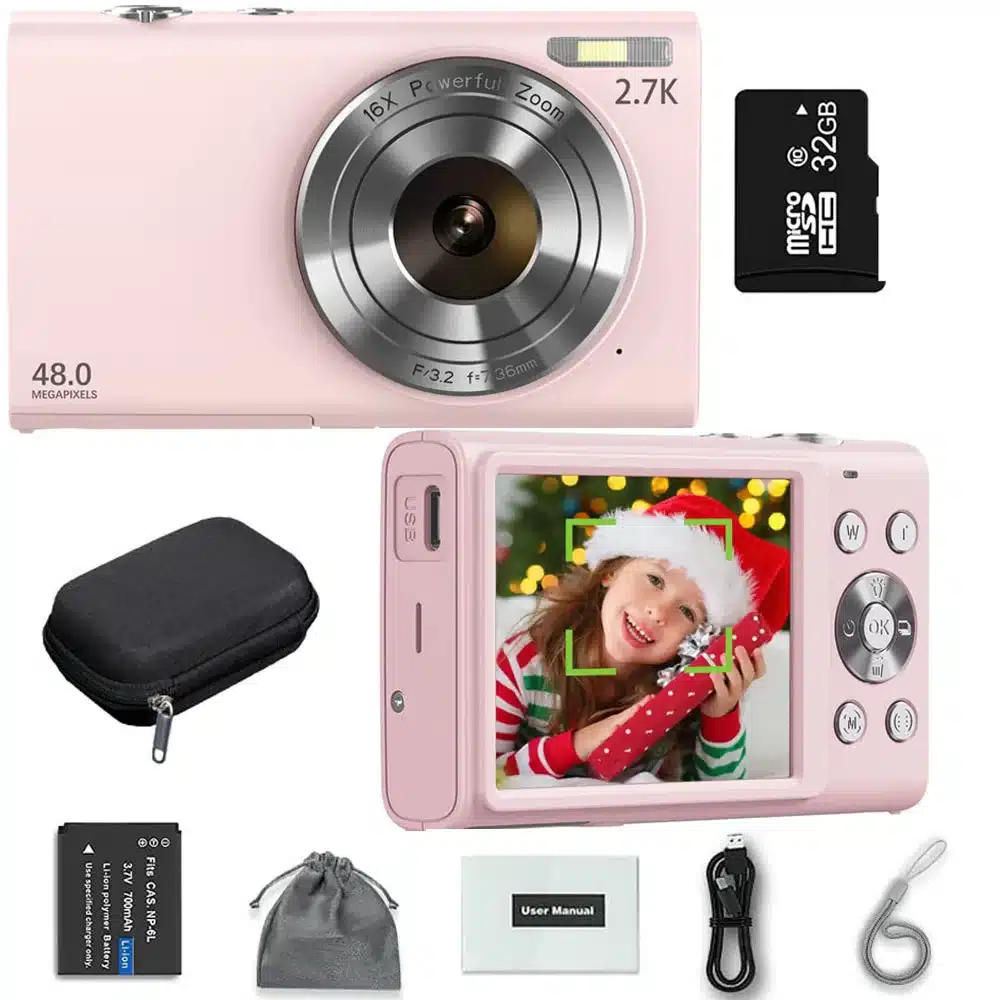 4K Digital Camera Autofocus Vlogging Camera HD 48MP with 2.8" Large Screen Camcorder Camera for Photography for Kid Adult - 画像 (14)
