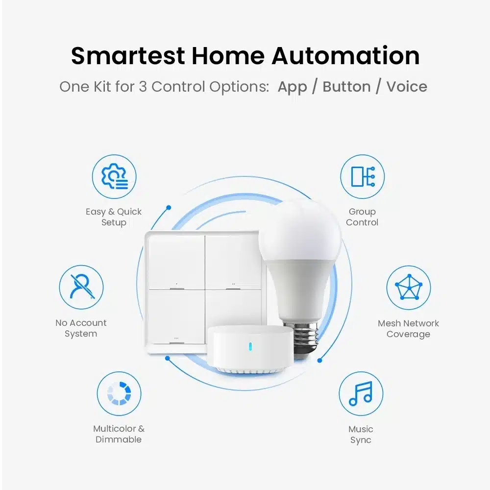 BroadLink FastCon SKE26/27 Smart Home Light RGB Smart Starter Kit with Alexa, Google Assistant - 画像 (5)