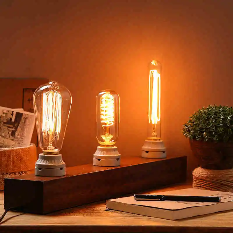 Retro Edison Bulb Lamps E27 40W 220V 110V Bedroom Industrial Loft Vintage Light Bulb For Home Decor T45 A19 ST64 G80 G95 Lamp - 画像 (2)