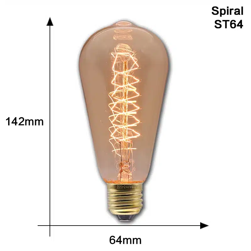 Retro Edison Bulb Lamps E27 40W 220V 110V Bedroom Industrial Loft Vintage Light Bulb For Home Decor T45 A19 ST64 G80 G95 Lamp - 画像 (10)
