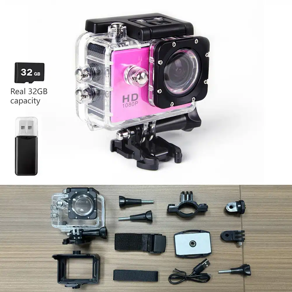 Underwater Waterproof Sports Camera Multifunctional Outdoor Riding Sports DV Skiing Diving Action Camera Video Camera For Helmet - 画像 (19)