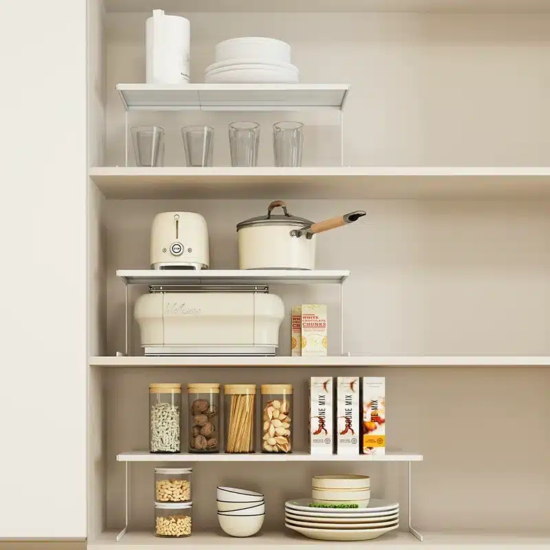 Kitchen Storage Rack Shelving Unit Cabinet Organizer Under Sink Adjustable Spice Tiered Divider Countertop Kitchen Durable - 画像 (4)