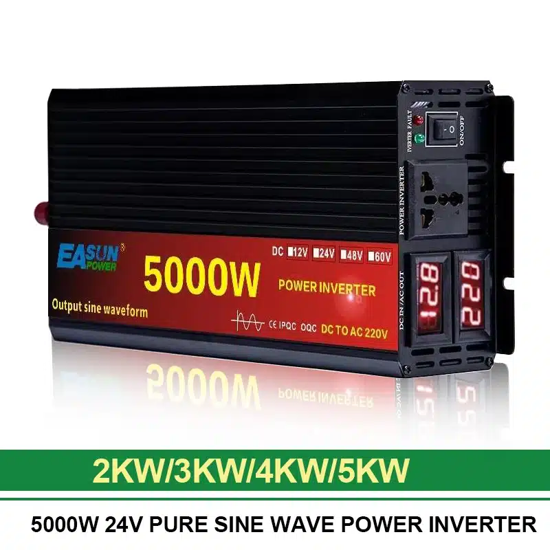 Car inverter 2000W 3000W 4000W 5000W 24V Dc To 220V AC Converter Power Car Micro Solar Inverter Pure Sine Wave Inverter 12V 220V - 画像 (6)