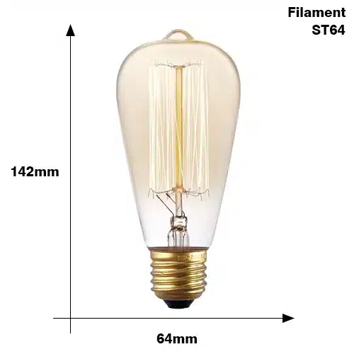 E27 Retro Edison Lamp Bulb AC 220V 40W ST64 G80 G95 G125 T225 Incandescent Lamp Dimmable Vintage Edison Light bulb - 画像 (24)